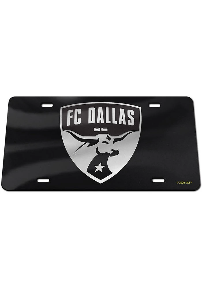 FC Dallas Black Silver on Black Car Accessory License Plate