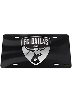 FC Dallas Black Silver on Black Car Accessory License Plate