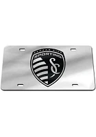 Sporting Kansas City Silver Black on Silver Car Accessory License Plate