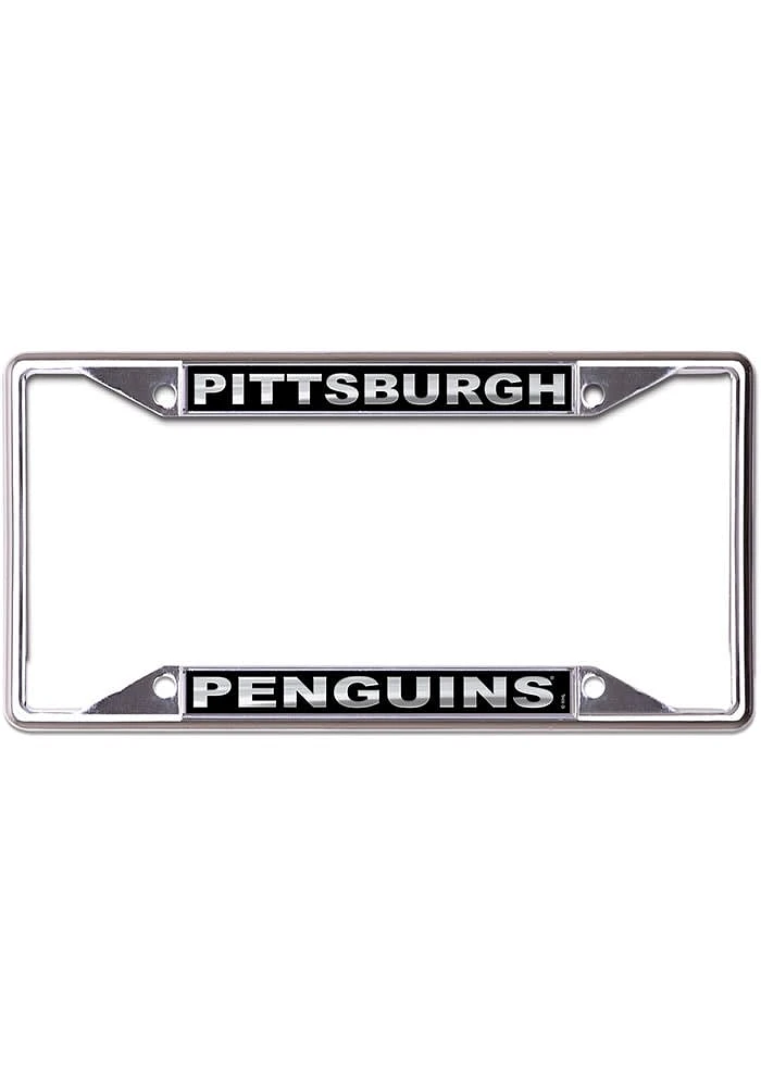 Pittsburgh Penguins Black and Silver License Plate Frame - Black