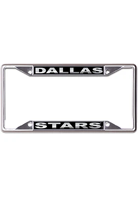 Dallas Stars Black and Silver License Plate Frame - Black