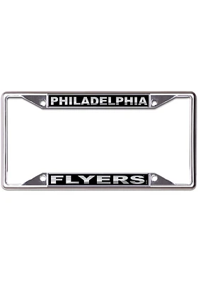 Philadelphia Flyers Black and Silver License Plate Frame - Black