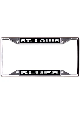 St Louis Blues Black and Silver License Plate Frame - Black