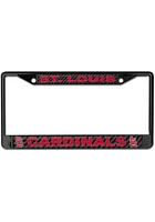 St Louis Cardinals Carbon Fiber License Plate Frame - Black