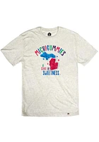 Rally Michigan Oatmeal Gummy Drawing Short Sleeve Fashion T Shirt