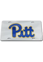Pitt Panthers Silver Team Logo Silver Car Accessory License Plate
