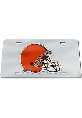 Cleveland Browns Orange Glitter Car Accessory License Plate