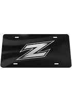 Akron Zips Black Silver Team Logo Black Car Accessory License Plate