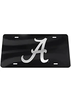 Alabama Crimson Tide Black Silver Team Logo Black Car Accessory License Plate