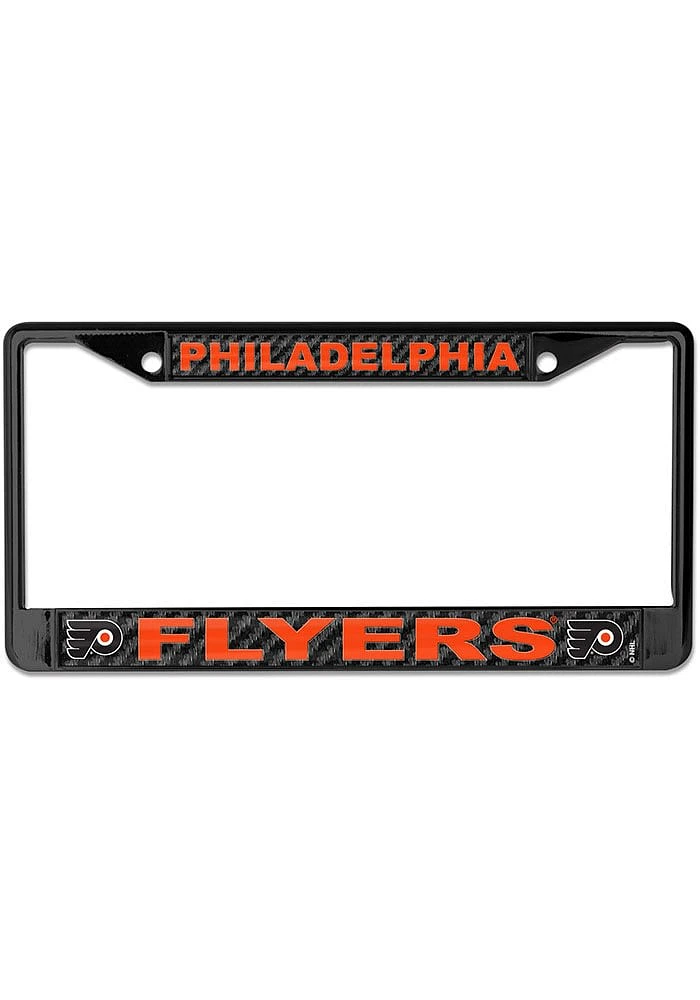 Philadelphia Flyers Carbon Fiber License Plate Frame - Black