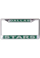 Dallas Stars Glitter License Plate Frame - Silver