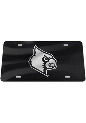 Louisville Cardinals Silver Team Logo Car Accessory License Plate