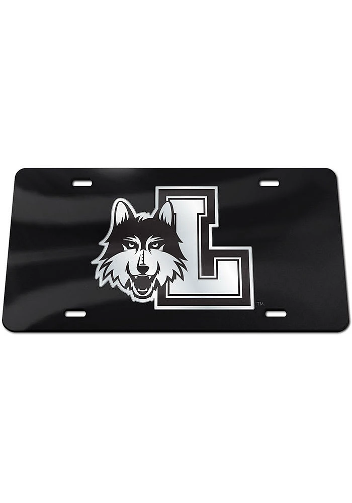 Loyola Ramblers Black Silver Team Logo Black Car Accessory License Plate