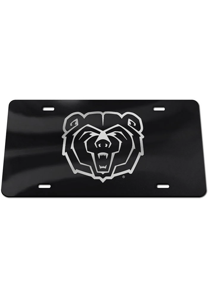 Missouri State Bears Black Silver Team Logo Black Car Accessory License Plate