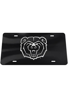 Missouri State Bears Black Silver Team Logo Black Car Accessory License Plate