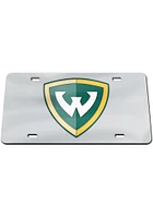Wayne State Warriors Silver Team Logo Silver Car Accessory License Plate