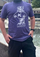K-State Wildcats Purple Mock Twist Short Sleeve Fashion T Shirt