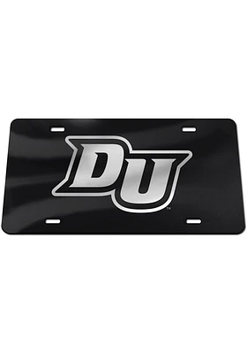 Drury Panthers Black Silver Team Logo Black Car Accessory License Plate