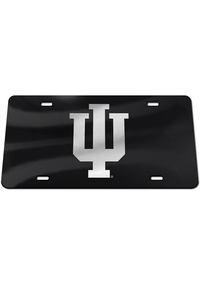 Indiana Hoosiers Silver Team Logo Car Accessory License Plate