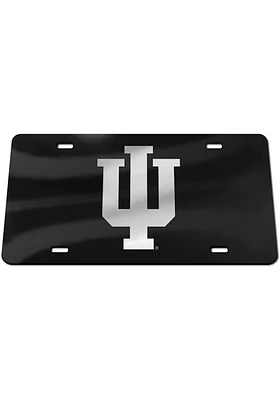 Indiana Hoosiers Silver Team Logo Car Accessory License Plate