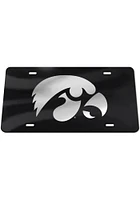 Iowa Hawkeyes Silver Team Logo Car Accessory License Plate