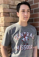 Central Missouri Mules Grey Triblend Short Sleeve Fashion T Shirt