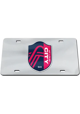 St Louis City SC Red Acrylic Car Accessory License Plate