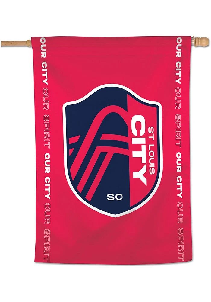 St Louis City SC 28x40 Inch Banner - Red