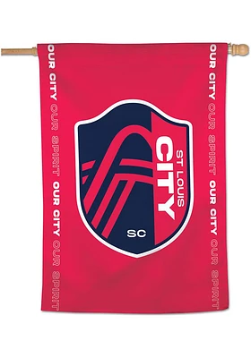 St Louis City SC 28x40 Inch Banner - Red