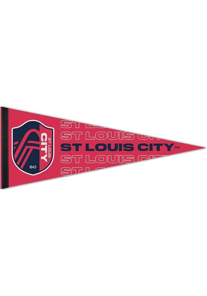 St Louis City SC Premium 12x30 Pennant - Red