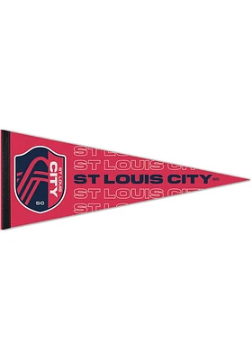 St Louis City SC Premium 12x30 Pennant - Red