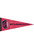 St Louis City SC Premium 12x30 Pennant - Red