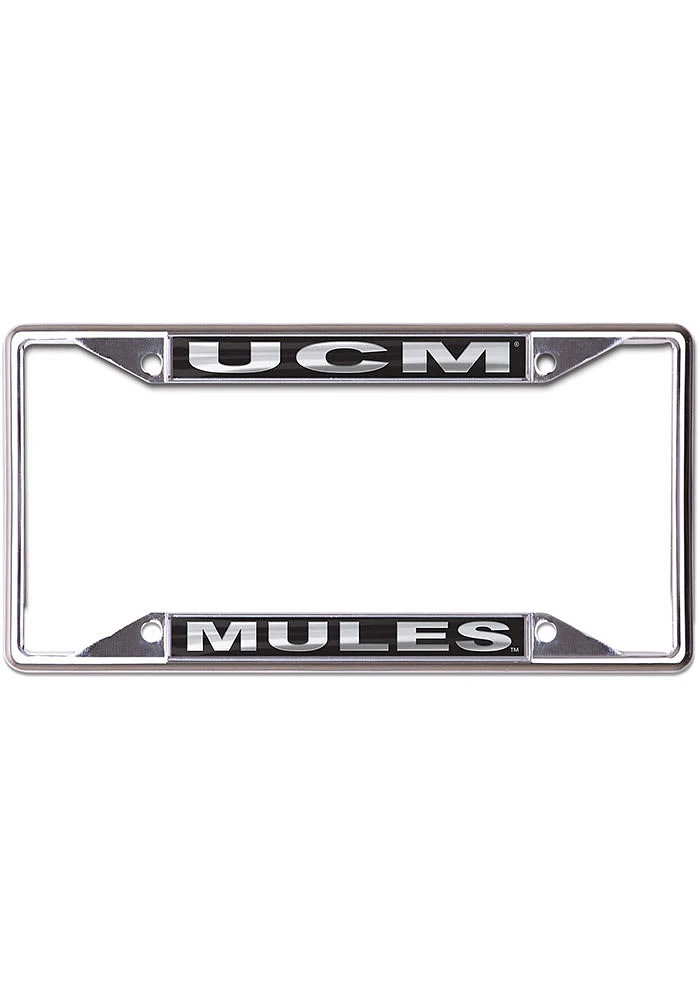 Central Missouri Mules Black and Silver License Frame