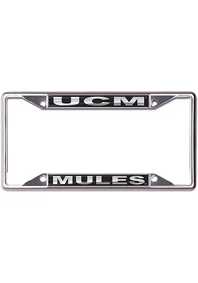 Central Missouri Mules Black and Silver License Frame