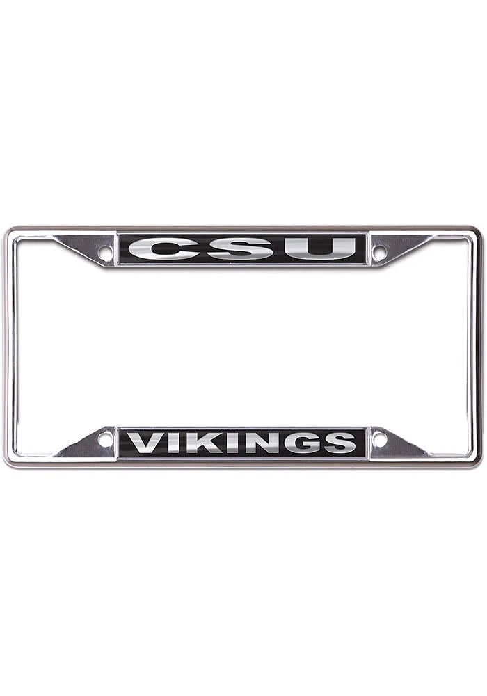 Cleveland State Vikings Black and Silver License Plate Frame - Black