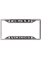 Cleveland State Vikings Black and Silver License Plate Frame - Black