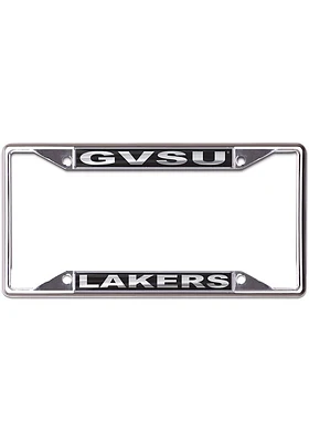 Grand Valley State Lakers Black and Silver License Plate Frame - Black