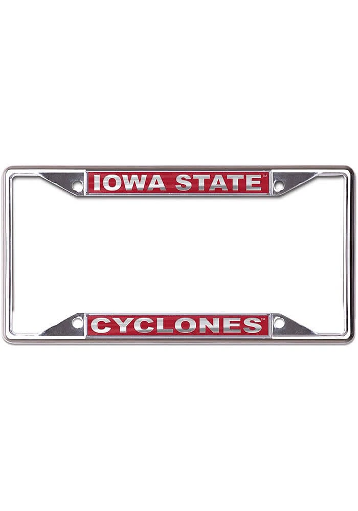 Iowa State Cyclones Metallic Inlaid License Plate Frame - Red