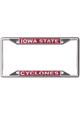 Iowa State Cyclones Metallic Inlaid License Plate Frame - Red
