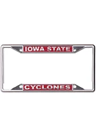 Iowa State Cyclones Metallic Inlaid License Plate Frame - Red