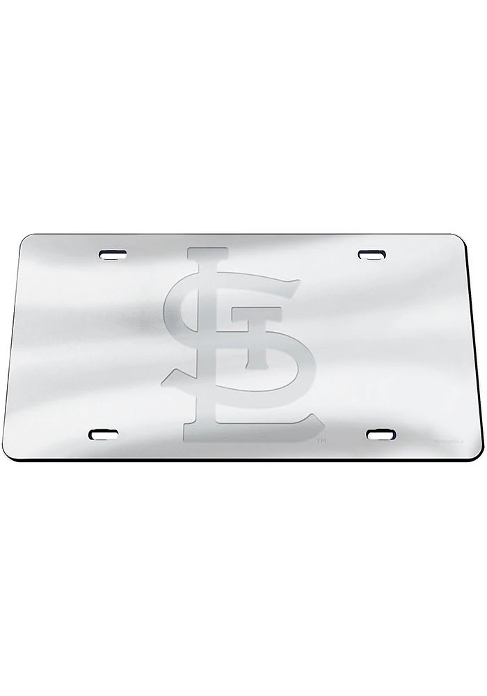 St Louis Cardinals Silver Frosted Car Accessory License Plate