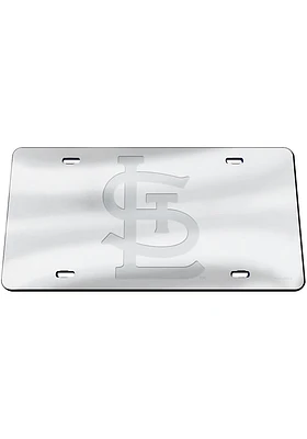 St Louis Cardinals Silver Frosted Car Accessory License Plate