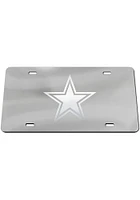 Dallas Cowboys Silver Frosted Car Accessory License Plate