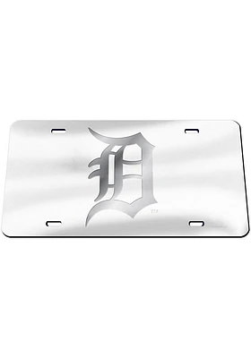 Detroit Tigers Silver Frosted Car Accessory License Plate