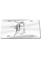 Detroit Tigers Silver Frosted Car Accessory License Plate