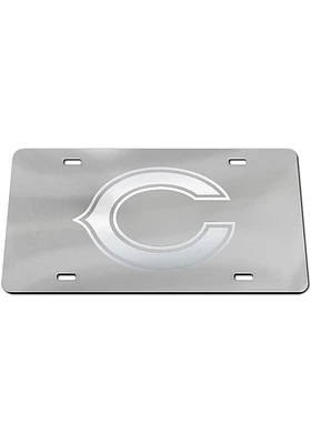 Chicago Bears Silver Frosted Car Accessory License Plate