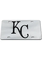 Kansas City Royals Silver Black on Silver Car Accessory License Plate