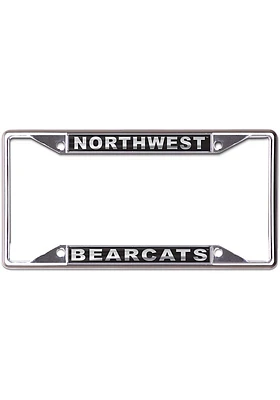 Northwest Missouri State Bearcats Metallic Black and Silver License Frame