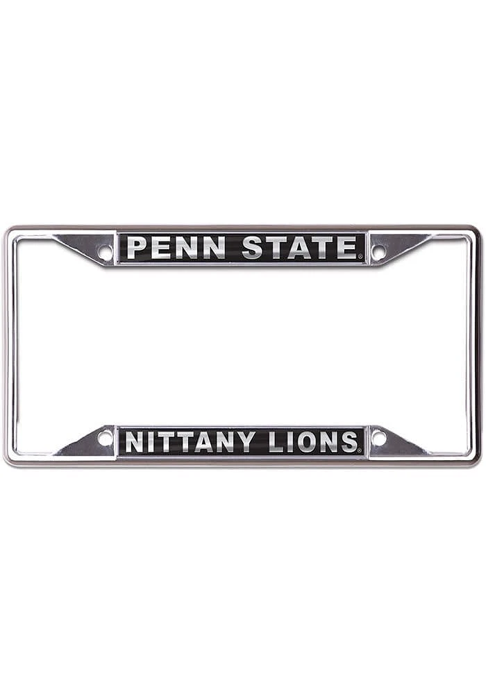 Penn State Nittany Lions Metallic Black and Silver License Plate Frame - Black