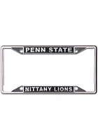 Penn State Nittany Lions Metallic Black and Silver License Plate Frame - Black